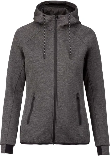  Ženska hoodica s patentom, 310 g/m2 - Proact Deep Grey Heather