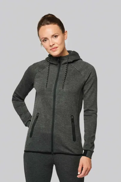  Ženska hoodica s patentom, 310 g/m2 - Proact French Navy Heather