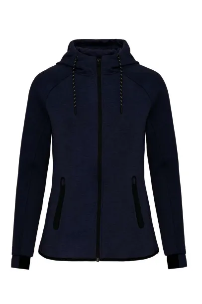 Ženska hoodica s patentom, 310 g/m2 - Proact French Navy Heather