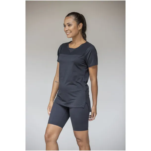 Borax short sleeve women's GRS recycled cool fit t-shirt - Elevate NXT Solid black