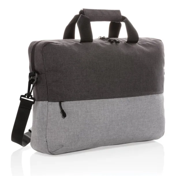  Duo color RPET 15.6" RFID laptop bag PVC free Grey