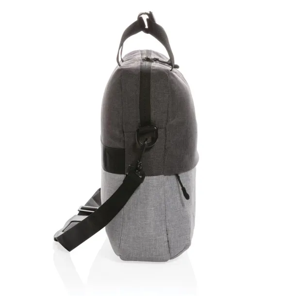  Duo color RPET 15.6" RFID laptop bag PVC free Grey