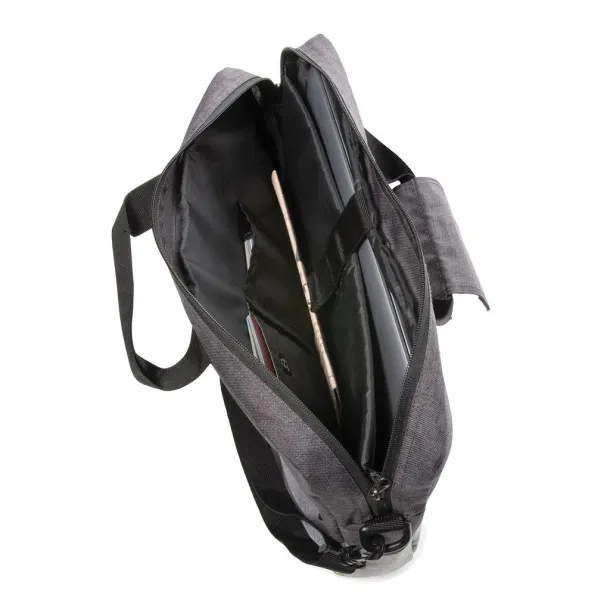  Duo color RPET 15.6" RFID laptop bag PVC free Grey