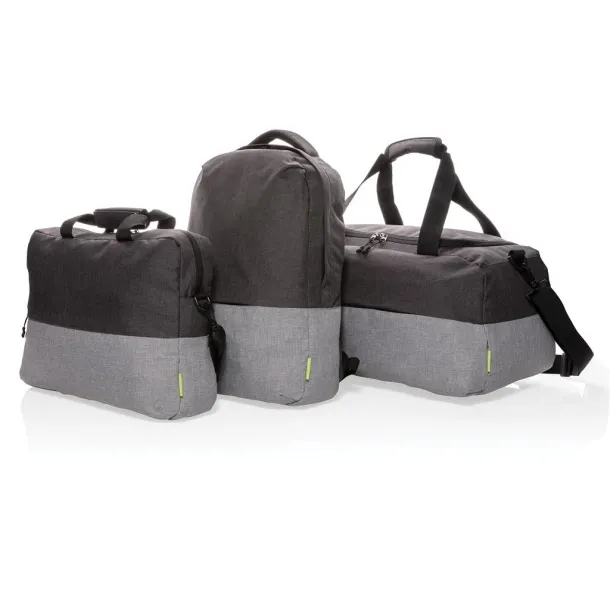  Duo color RPET 15.6" RFID laptop bag PVC free Grey
