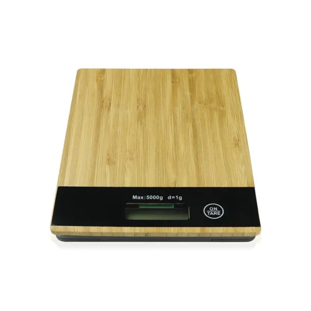  Kitchen scale with bamboo front part wood