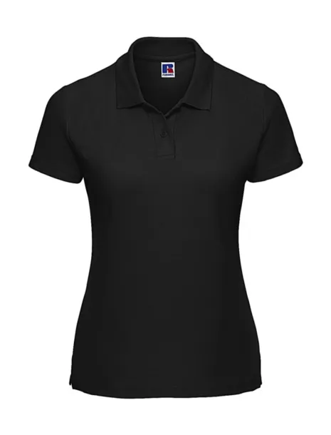  Klasična ženska poli pamučna polo majica, 215 g/m² - Russell  Crna