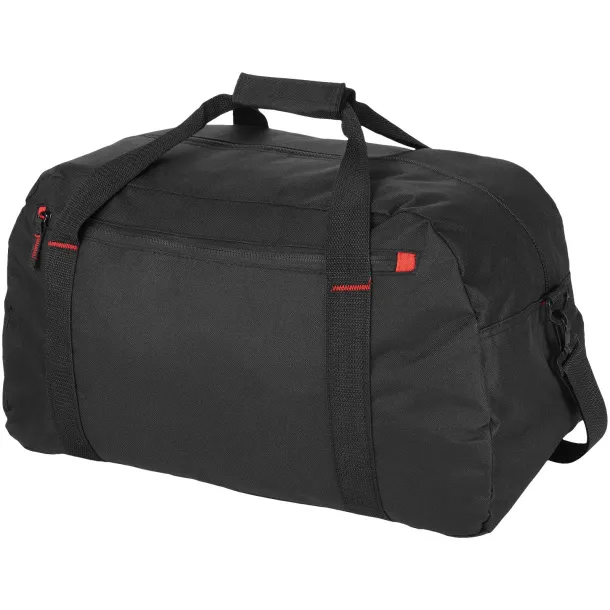 Vancouver travel duffel bag Solid black Red