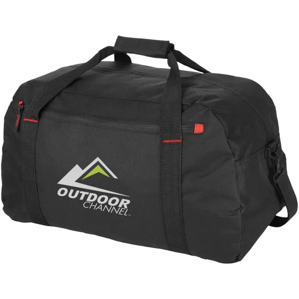 Vancouver travel duffel bag Solid black Red