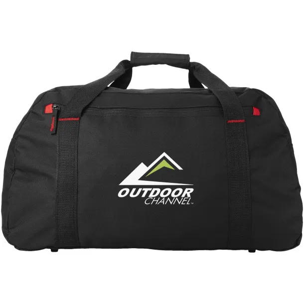 Vancouver travel duffel bag Solid black Red