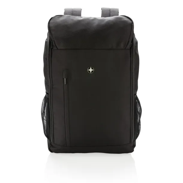  Swiss Peak ruksak za 15" prijenosno računalo s lakim pristupom i RFID-om bez PVC-a Crna