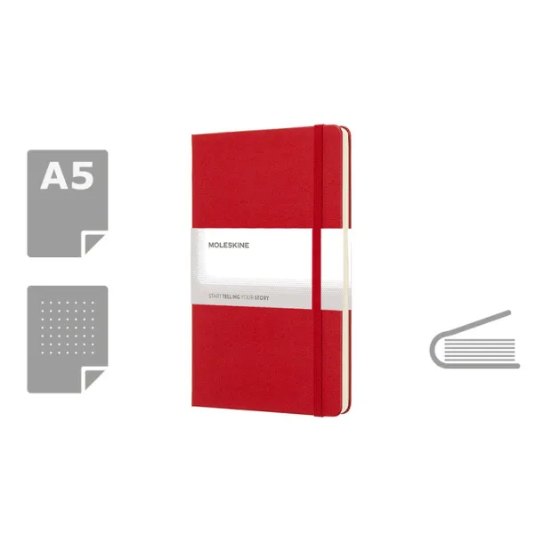  MOLESKINE notes, cca A5 red