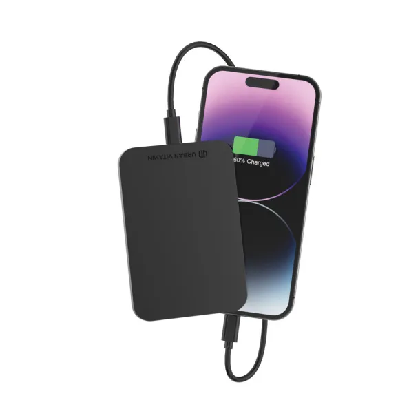  Urban Vitamin Burbank prijenosna baterija od RCS plastike/aluminija, 3 000 mAh - Urban Vitamin Crna