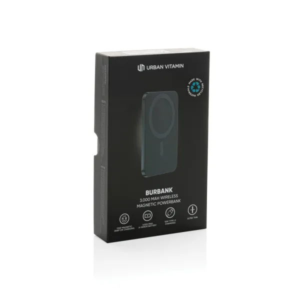  Urban Vitamin Burbank prijenosna baterija od RCS plastike/aluminija, 3 000 mAh - Urban Vitamin Crna