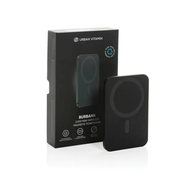  Urban Vitamin Burbank prijenosna baterija od RCS plastike/aluminija, 3 000 mAh - Urban Vitamin Crna