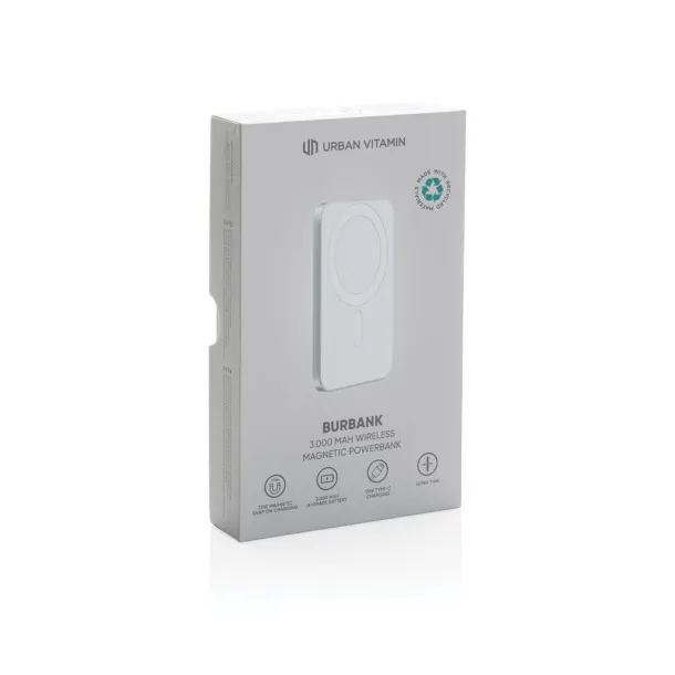  Urban Vitamin Burbank prijenosna baterija od RCS plastike/aluminija, 3 000 mAh - Urban Vitamin Srebrna