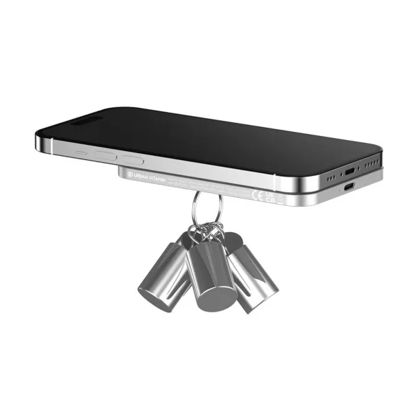  Urban Vitamin Burbank prijenosna baterija od RCS plastike/aluminija, 3 000 mAh - Urban Vitamin Srebrna