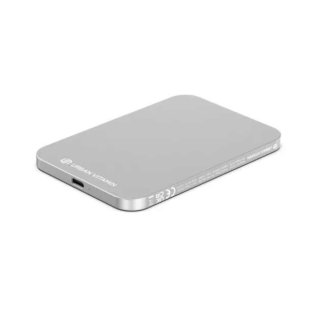  Urban Vitamin Burbank prijenosna baterija od RCS plastike/aluminija, 3 000 mAh - Urban Vitamin Srebrna