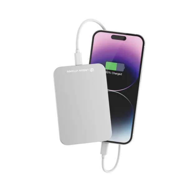  Urban Vitamin Burbank prijenosna baterija od RCS plastike/aluminija, 3 000 mAh - Urban Vitamin Srebrna