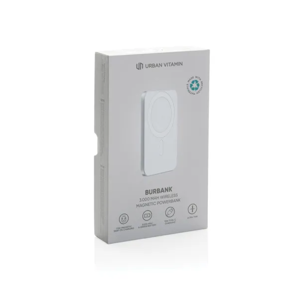  Urban Vitamin Burbank prijenosna baterija od RCS plastike/aluminija, 3 000 mAh - Urban Vitamin Srebrna