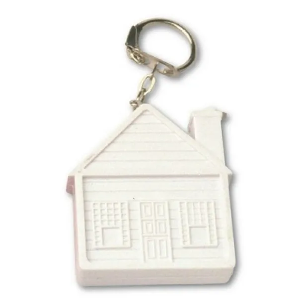  Keyring "house", measuring tape 2m Bijela