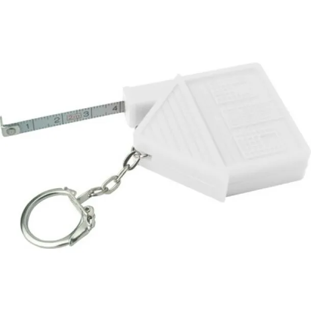  Keyring "house", measuring tape 2m Bijela