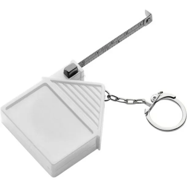  Keyring "house", measuring tape 2m Bijela