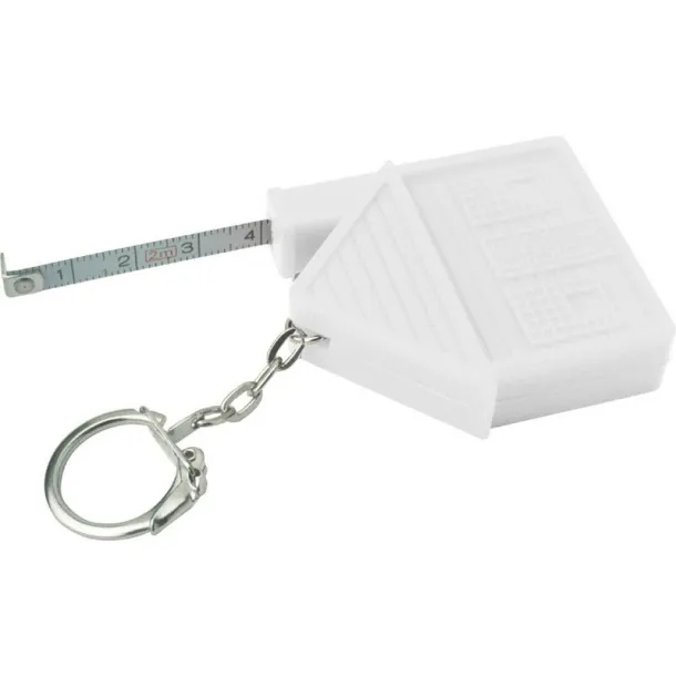 Keyring "house", measuring tape 2m Bijela
