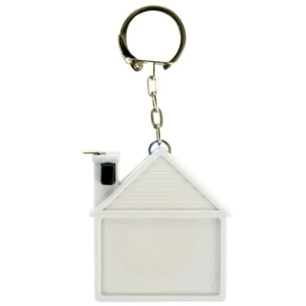  Keyring "house", measuring tape 2m white