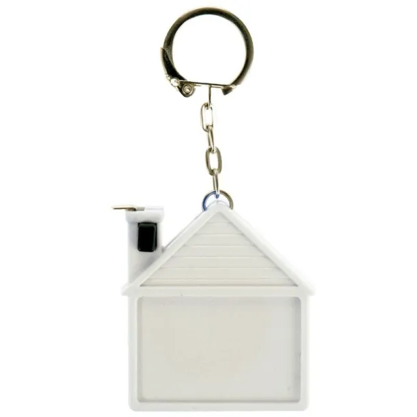  Keyring "house", measuring tape 2m white