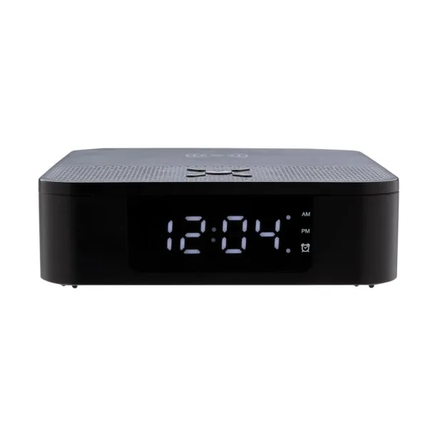  Wireless charging speaker with time display Black