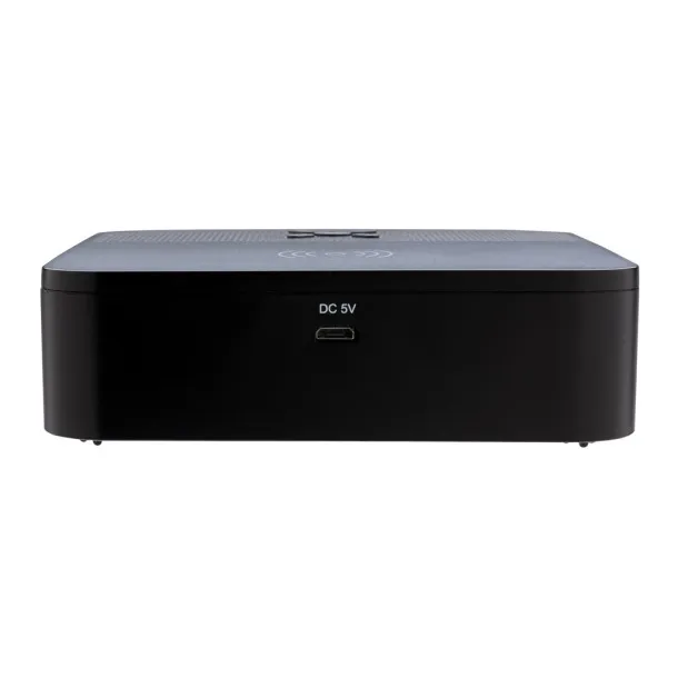  Wireless charging speaker with time display Black