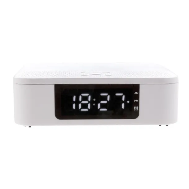  Wireless charging speaker with time display White