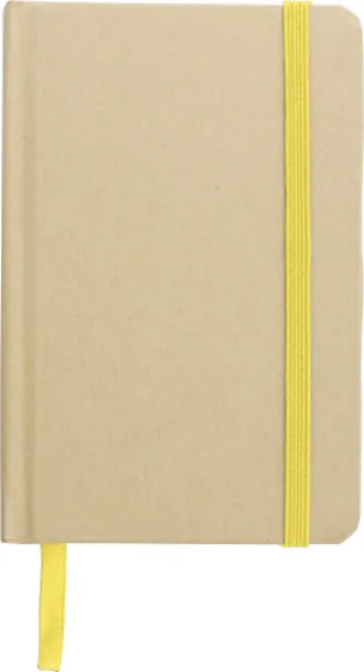 John Recycled paper notebook (A6)  Žuta