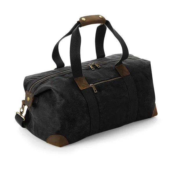  Heritage Waxed Canvas Holdall - Quadra Black