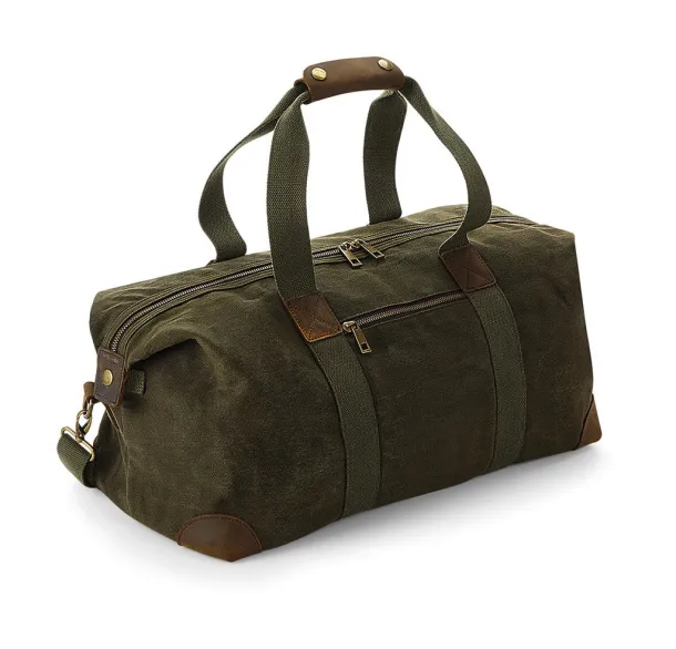  Heritage Waxed Canvas Holdall - Quadra Olive Green