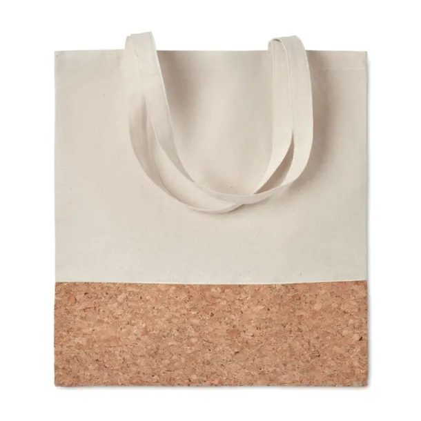 ILLA TOTE Shopping bag cork details, 160 g/m2 Beige