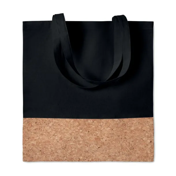 ILLA TOTE Shopping bag cork details, 160 g/m2 Black