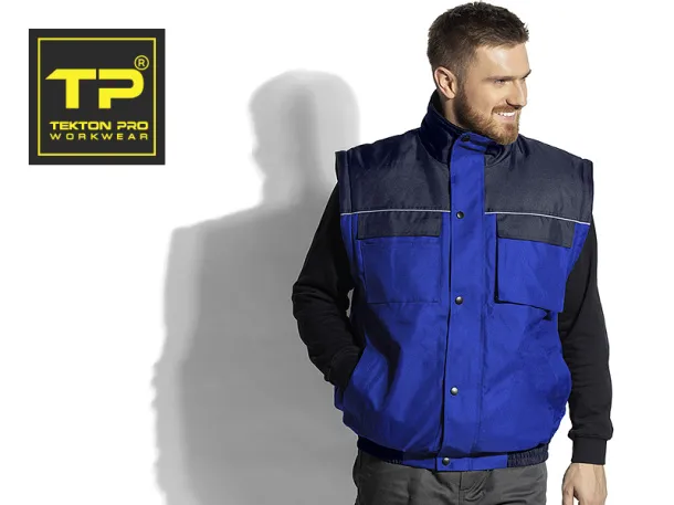 SHIFT duo color workwear jacket with detachable sleeves - TEKTON PRO Blue