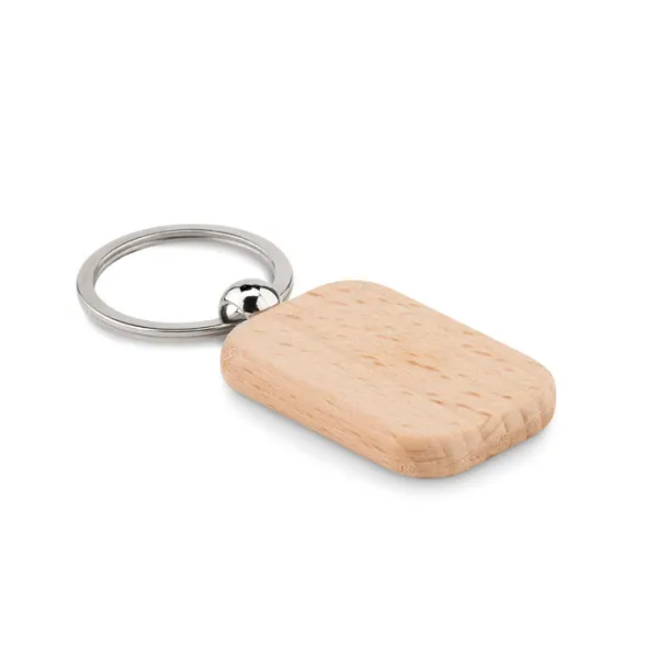 POTY WOOD Rectangular wooden key ring Wood