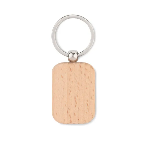 POTY WOOD Rectangular wooden key ring Wood