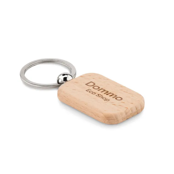 POTY WOOD Rectangular wooden key ring Wood