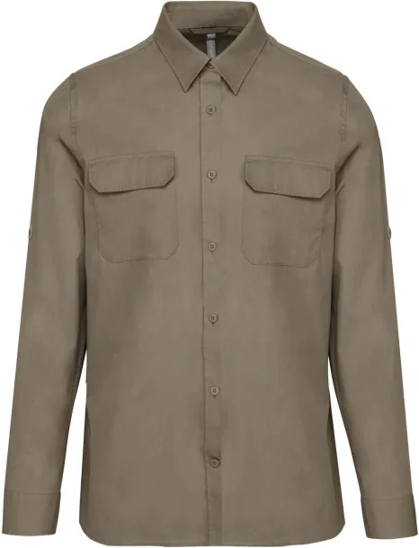  MEN'S LONG-SLEEVED SAFARI SHIRT - 120 g/m² - Kariban Khaki