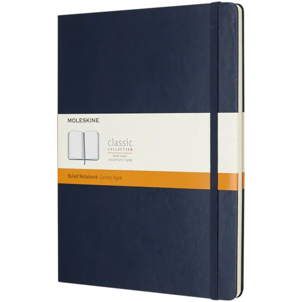 Moleskine Classic XL hard cover notebook - ruled - Moleskine Sapphire blue