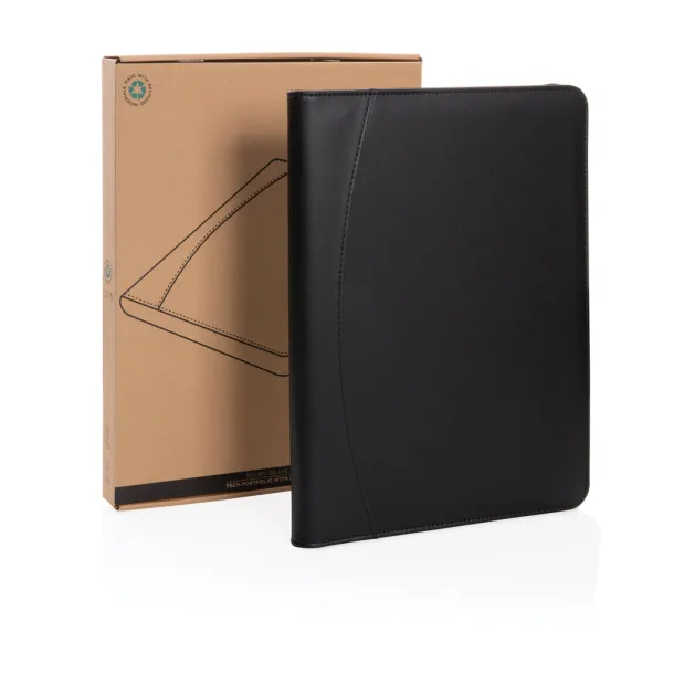  RCS rPU deluxe tech portfolio with zipper - XD Collection Black 