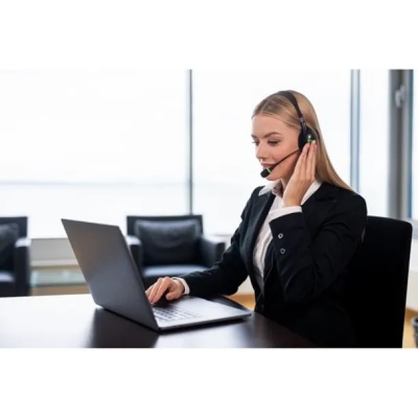  Headset: headphones with microphone Crna