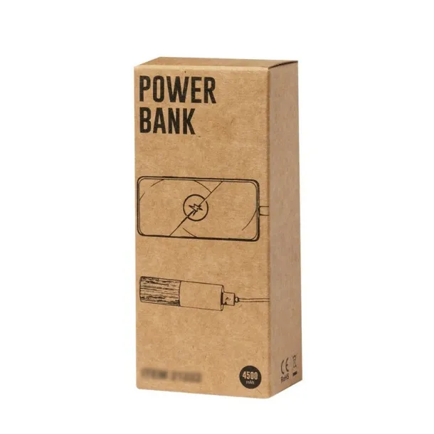  Bamboo and wheat straw power bank 5000 mAh white