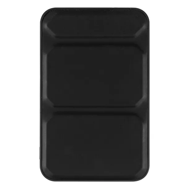 VEKTOR PD Magnetna prijenosna baterija s bežičnim punjačem - ​​15 W, 5 000 mAh Crna