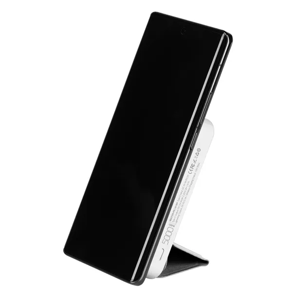 VEKTOR PD Magnetna prijenosna baterija s bežičnim punjačem - ​​15 W, 5 000 mAh Bijela