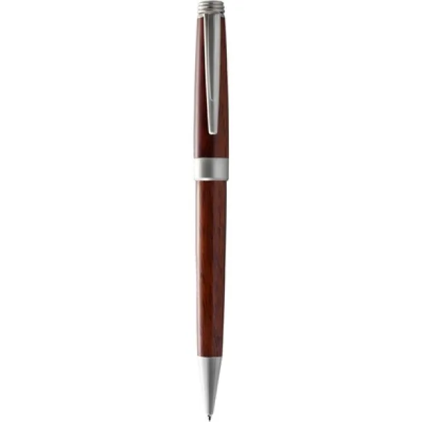  Twist action ball pen in wooden case wood