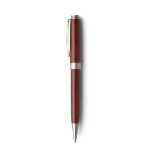  Twist action ball pen in wooden case wood